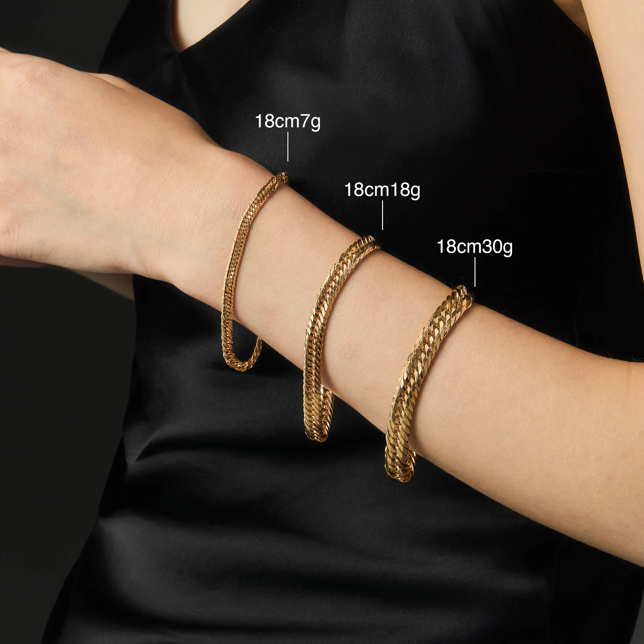 喜平ブレスレット / プラチナ(トリプル12面カット)18cm 約13g