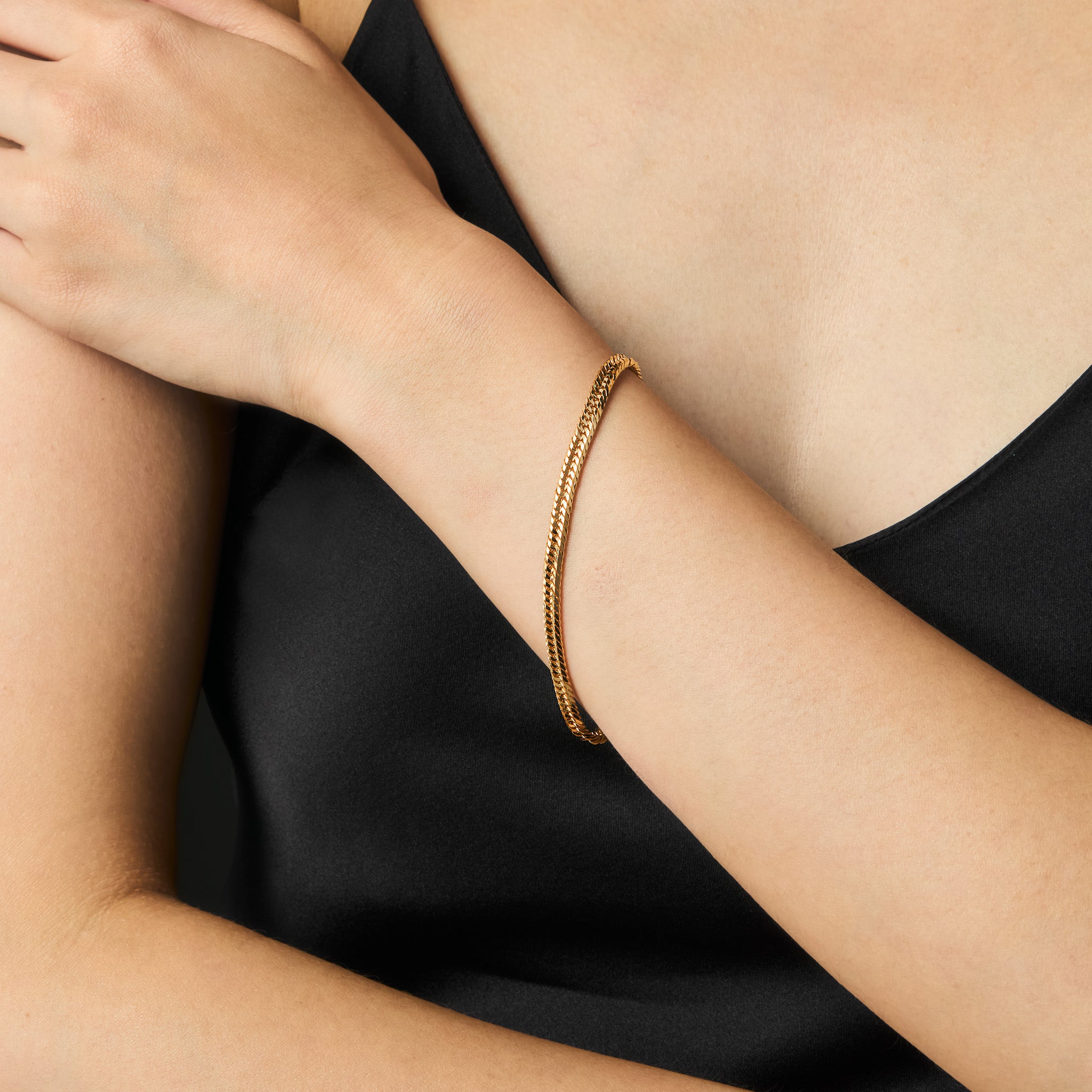 喜平ブレスレット / 18金 イエローゴールド（K18 トリプル12面カット）18cm 約10g